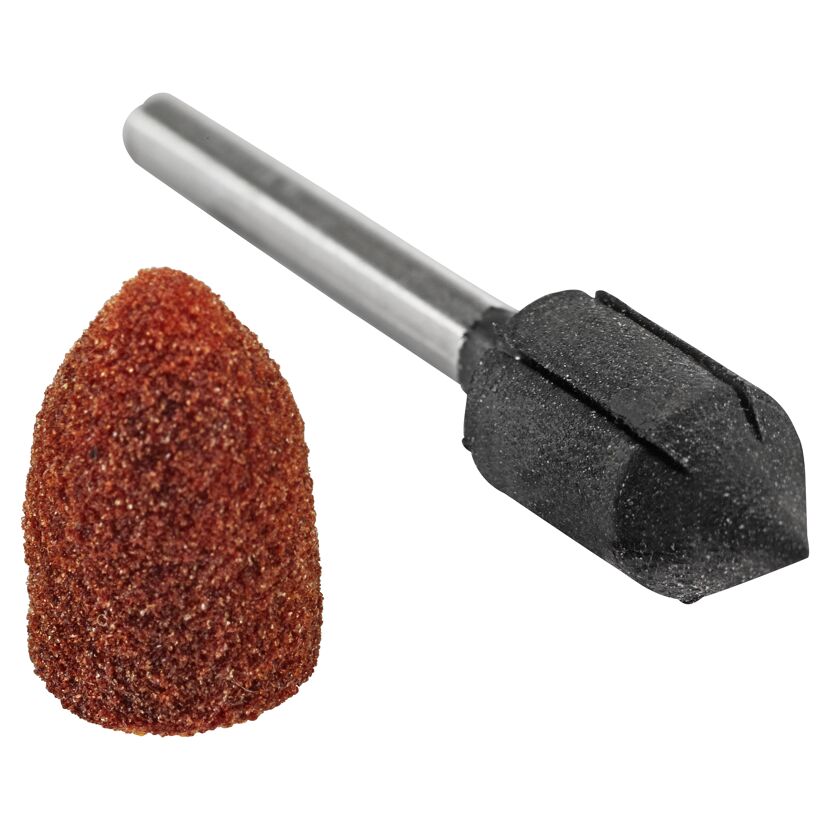 Schleifkappenträger mit Schleifkappen 'Micromot' K80/K150 Ø 9 mm 10 Stück