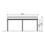 Skizze Gartentisch TD Monza 541x257 Aluminium anthrazit