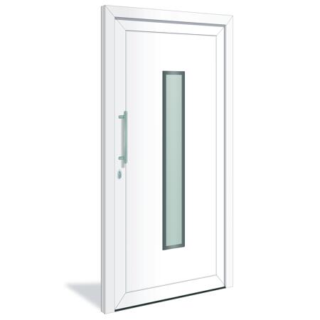 2. Bild von Haustür 'Marl' weiß 1100 x 2100 mm DIN R