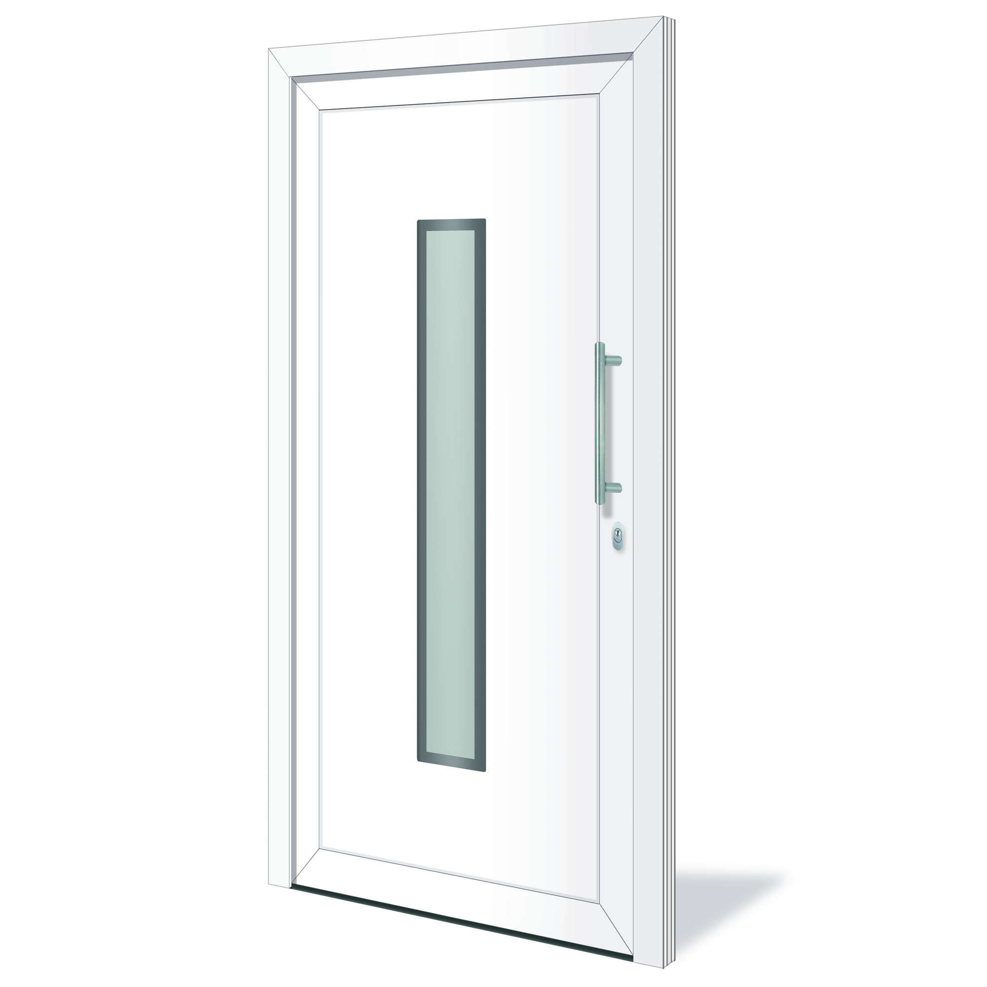 Haustür 'Marl' weiß 1100 x 2100 mm DIN R