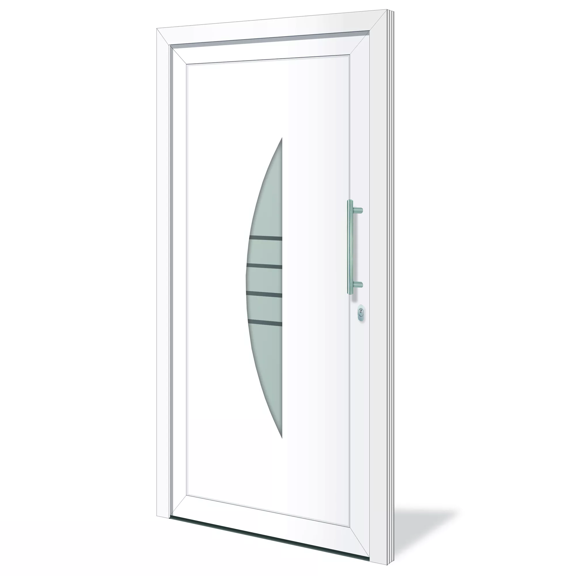 Haustür 'Lingen' weiß 1100 x 2100 mm DIN R