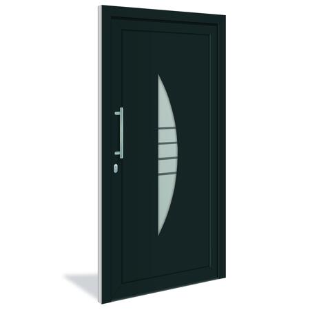 2. Bild von Haustür 'Lingen' anthrazit/weiß 1100 x 2100 mm DIN R