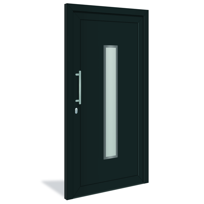 Bild von Haustür 'Bocholt' anthrazithrazit 1100 x 2100 mm DIN R