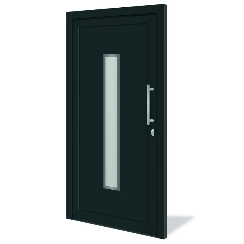 Haustür 'Bocholt' anthrazithrazit 1100 x 2100 mm DIN R