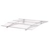 Vordach Madrid 1200 pulverbeschichtet silbergrau 120 x 90 cm