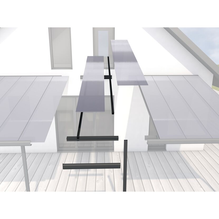 Explosionszeichnung eines Terrassendachs