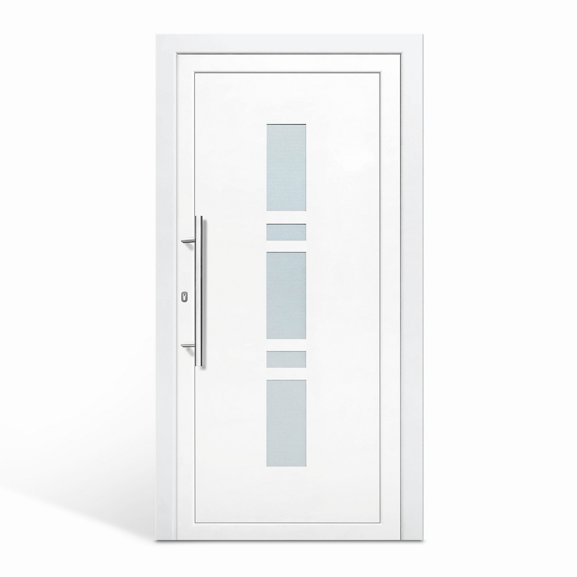 Kunststoff-Haustür 'Monza' weiß 100 x 210 cm Anschlag links