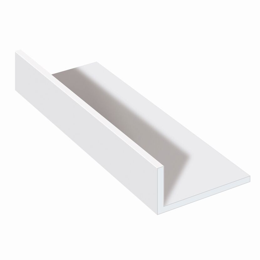 PVC Winkelleiste starr weiß 100 x 2,5 x 4,0 cm
