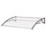 Vordach 'Emma 1400 & LED 500' Kunststoff grau 140 x 74 cm