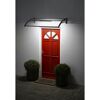 Vordach 'Emma 1400 & LED 500' Kunststoff grau 140 x 74 cm