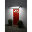 Vordach 'Emma 1400 & LED 500' Kunststoff grau 140 x 74 cm
