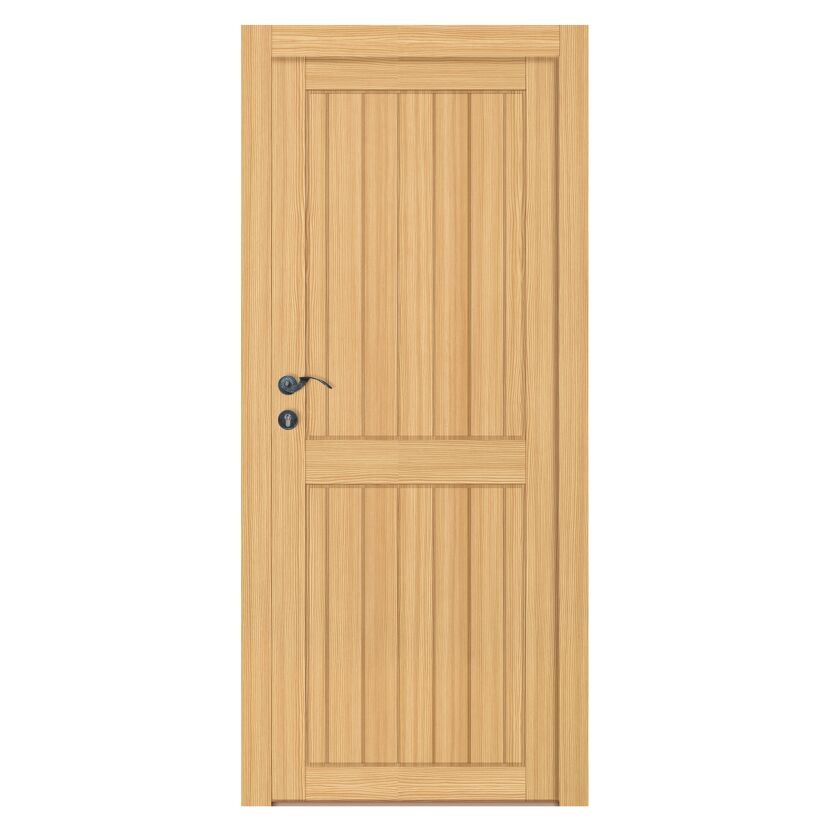 Helle Holztür mit Klinke