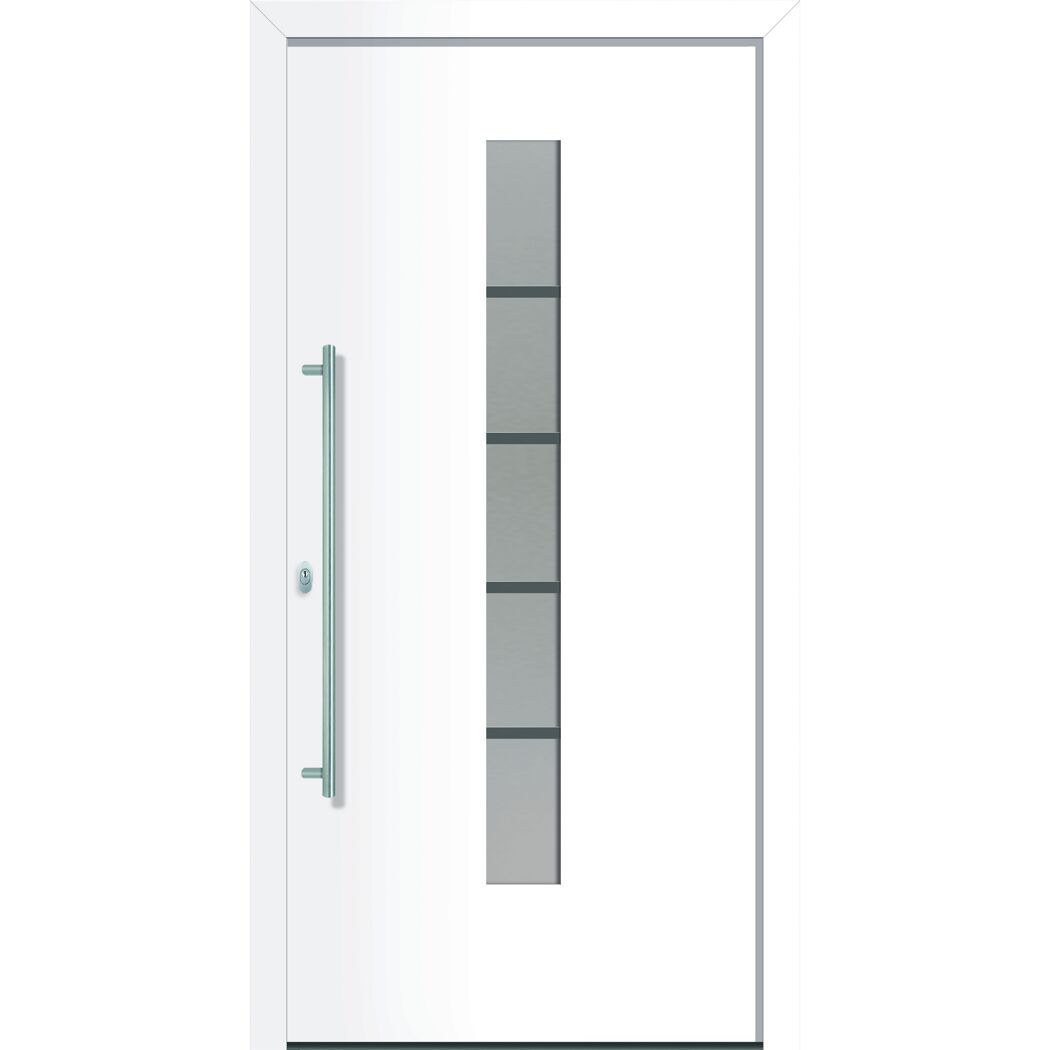 Alu-Kunststoffhaustür "Montreal" weiß DIN L 100x200cm