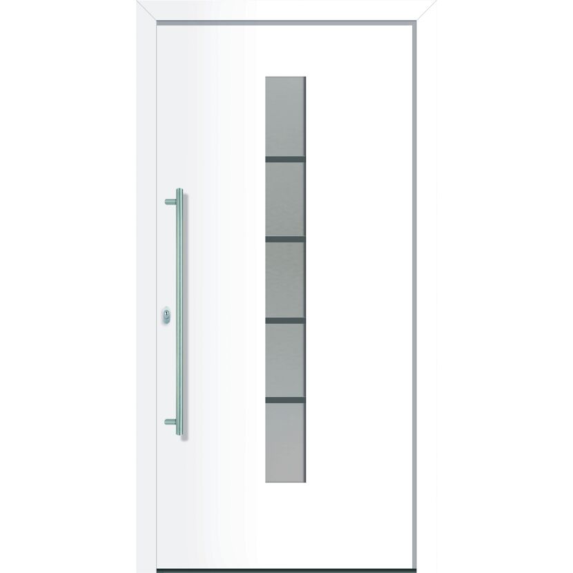 Alu-Kunststoffhaustür "Montreal" weiß DIN L 100x210cm