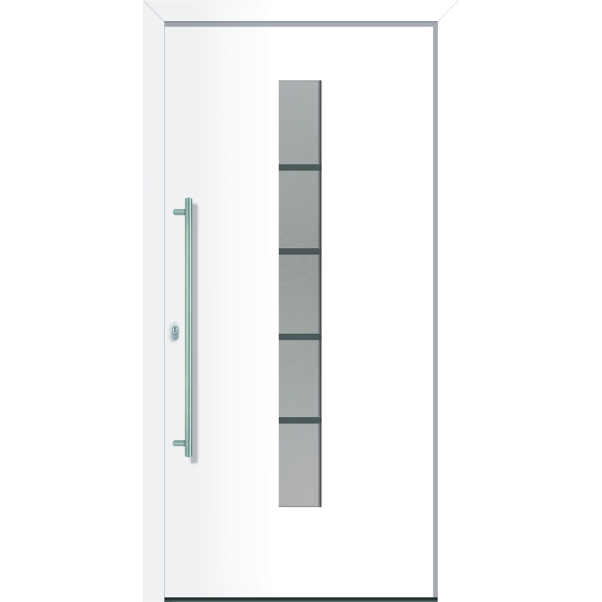 Alu-Kunststoffhaustür "Montreal" weiß DIN L 110x210cm