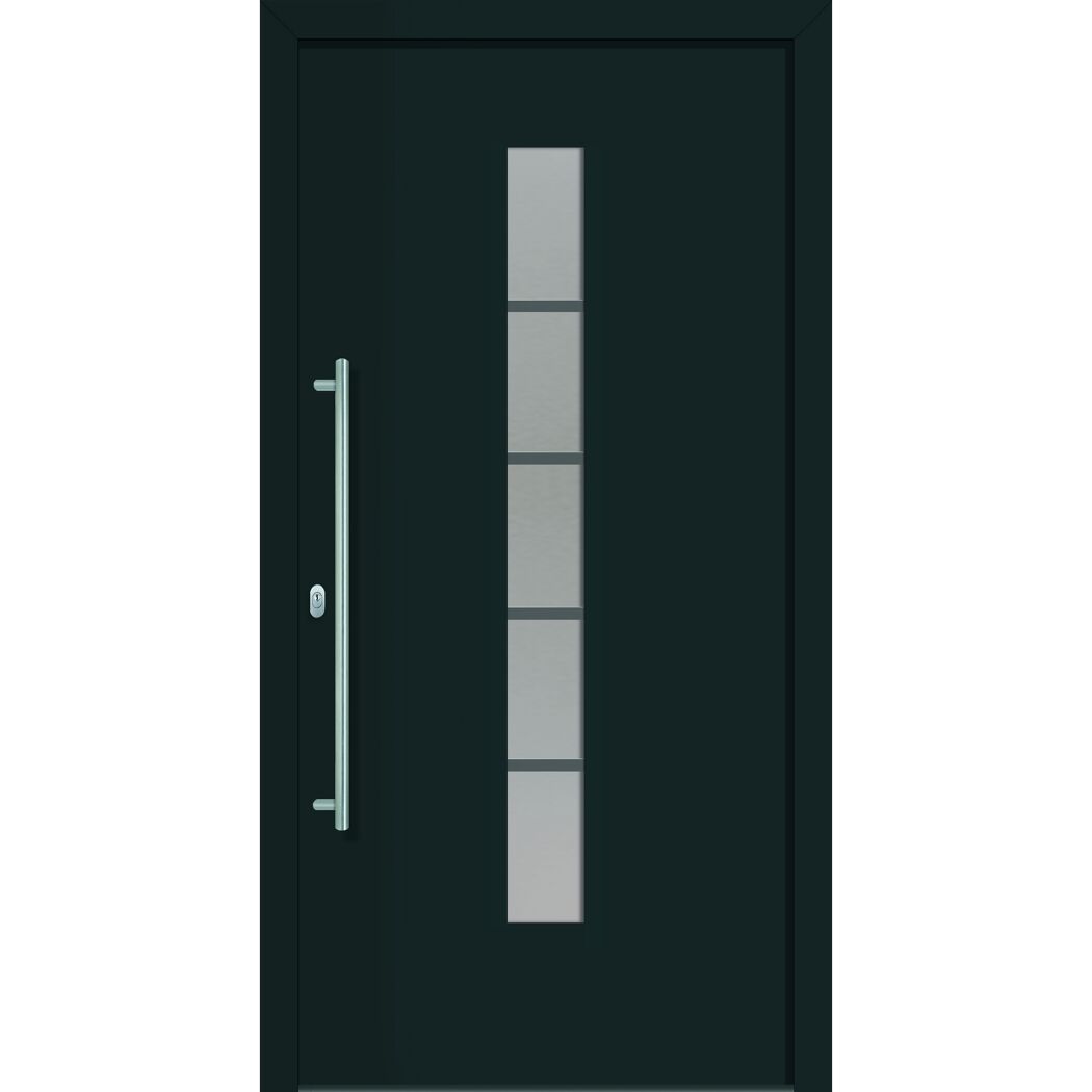 Alu-Kunststoffhaustür "Montreal" anthrazit DIN L 110x210cm