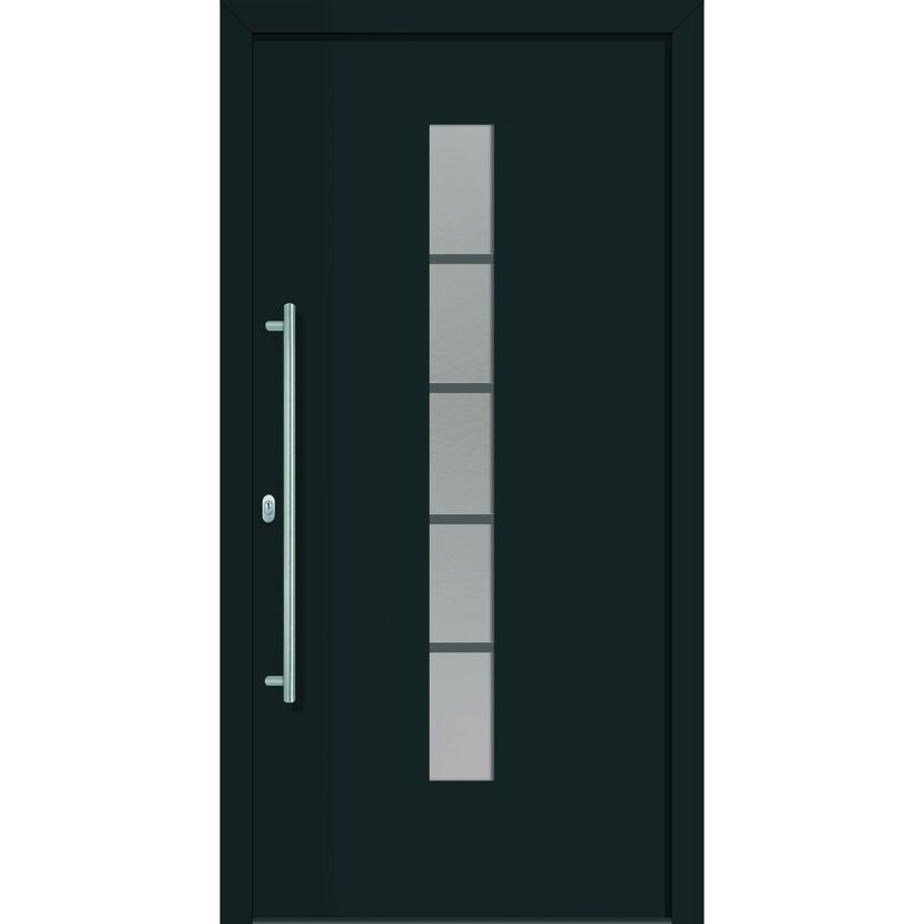 Alu-Kunststoffhaustür "Montreal" anthrazit DIN L 110x210cm