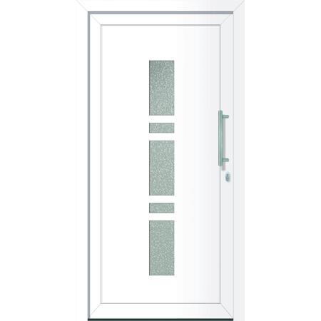 2. Bild von Kunststoff-Haustür Fremont weiß 110x210 cm links