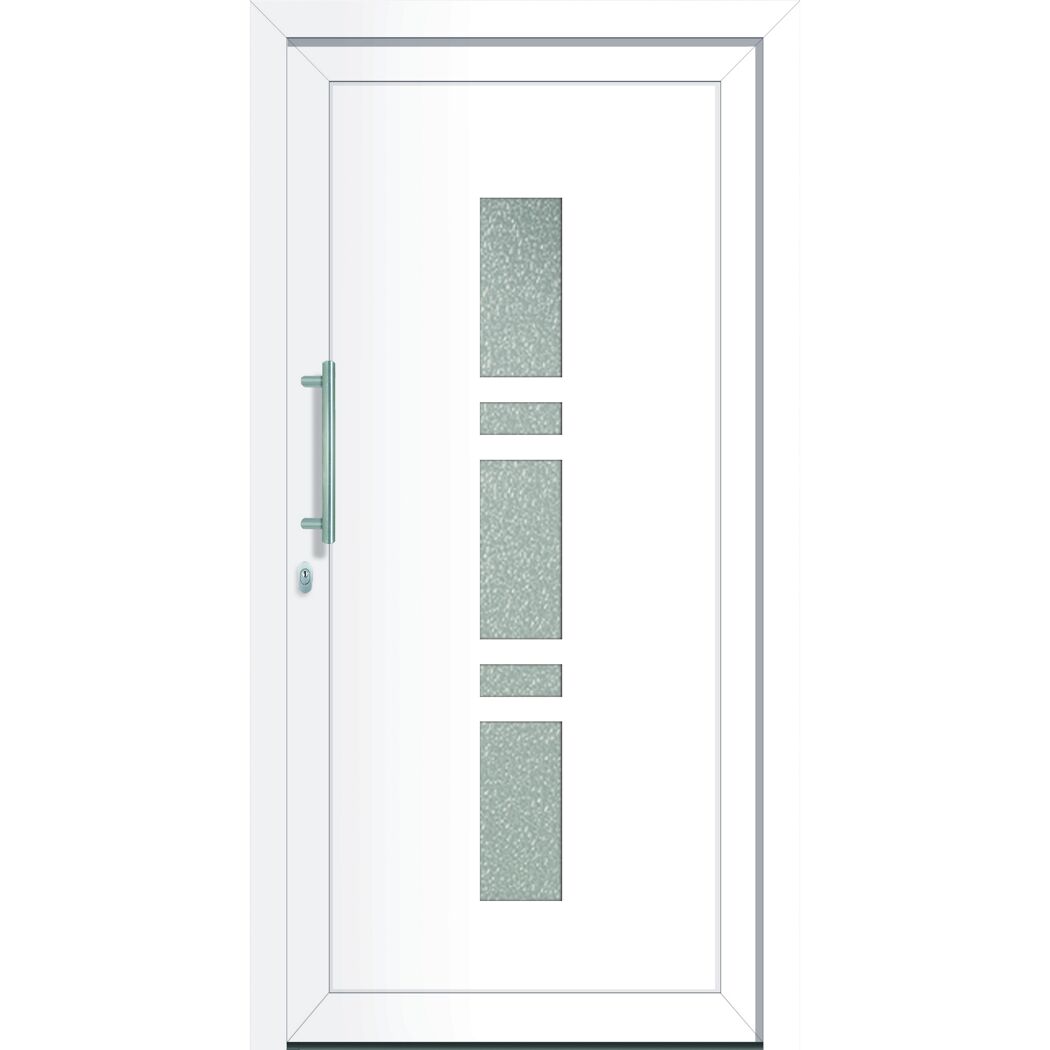 Kunststoff-Haustür Fremont weiß 110x210 cm links