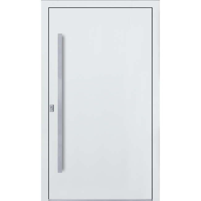 Bild von Sicherheitshaustür 'A801S4' Aluminium links weiß, Sondermaß