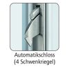Sicherheitshaustür 'A801S4' Aluminium links weiß, Sondermaß