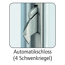Verkleinertes Bild von Sicherheitshaustür 'A801S4' Aluminium rechts weiß, Sondermaß