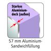 Sicherheitshaustür 'A801S4' Aluminium links anthrazit, Sondermaß