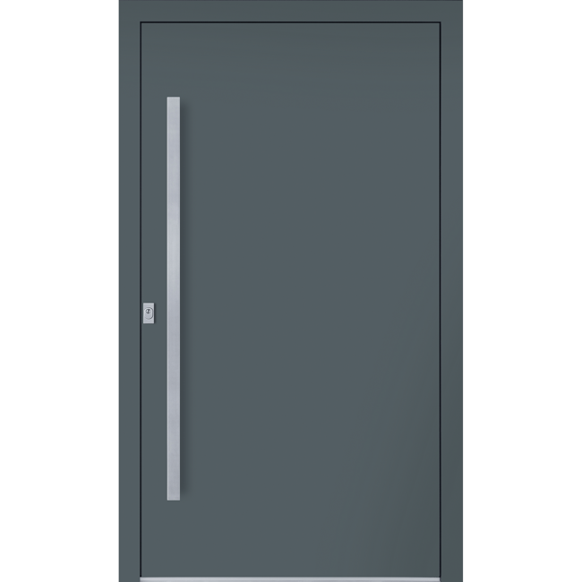 Bild von Sicherheitshaustür 'A801S4' Aluminium links basaltgrau, Sondermaß