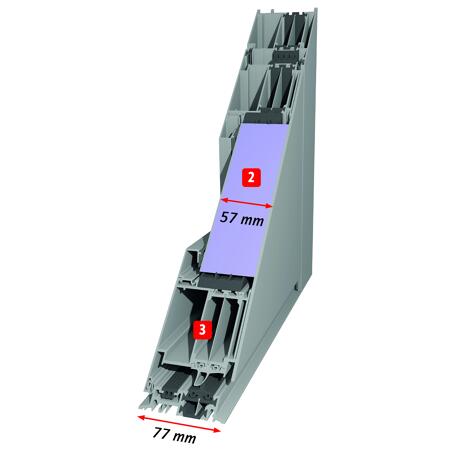 5. Bild von Sicherheitshaustür 'A801S4' Aluminium rechts basaltgrau, Sondermaß