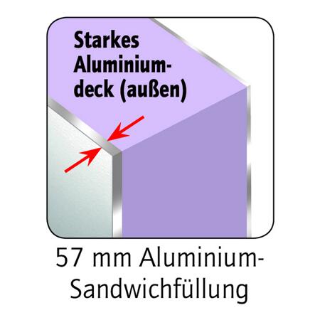 6. Bild von Sicherheitshaustür 'A801S4' Aluminium rechts basaltgrau, Sondermaß