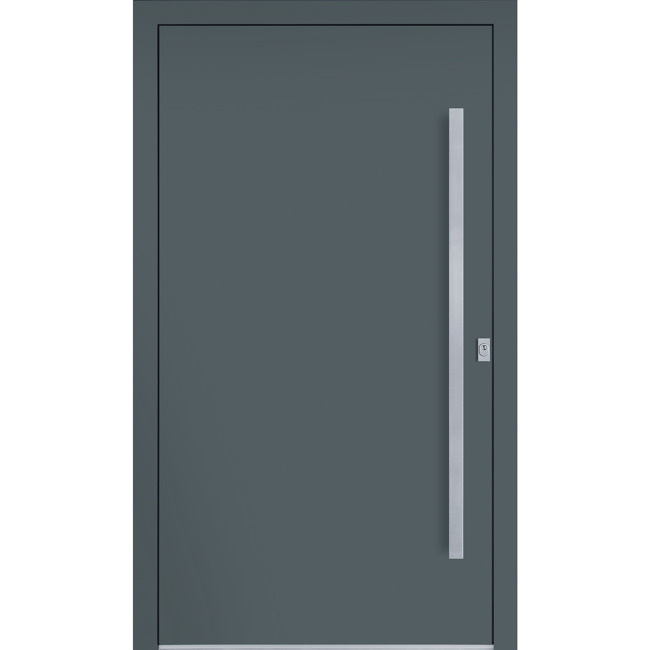Bild von Sicherheitshaustür 'A801S4' Aluminium rechts basaltgrau, Sondermaß