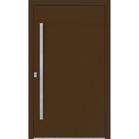 2. Bild von Sicherheitshaustür 'A801S4' Aluminium links braun, Sondermaß