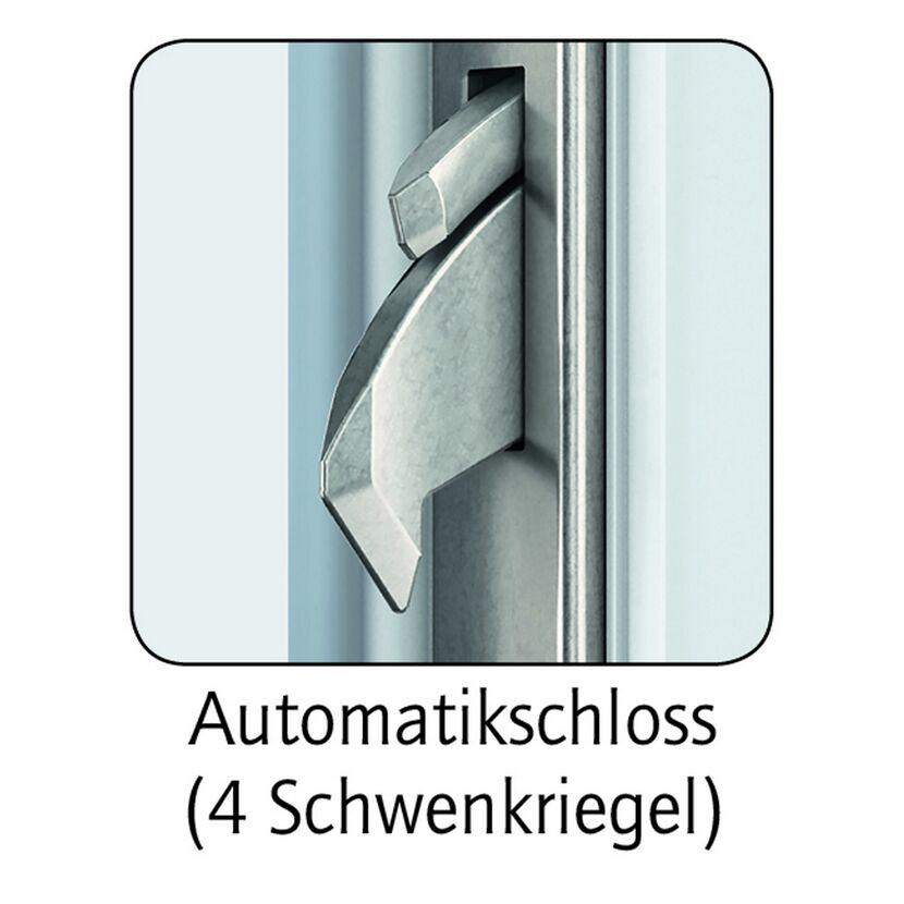 Sicherheitshaustür 'A801S4' Aluminium rechts braun, Sondermaß