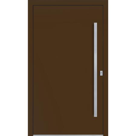 2. Bild von Sicherheitshaustür 'A801S4' Aluminium rechts braun, Sondermaß