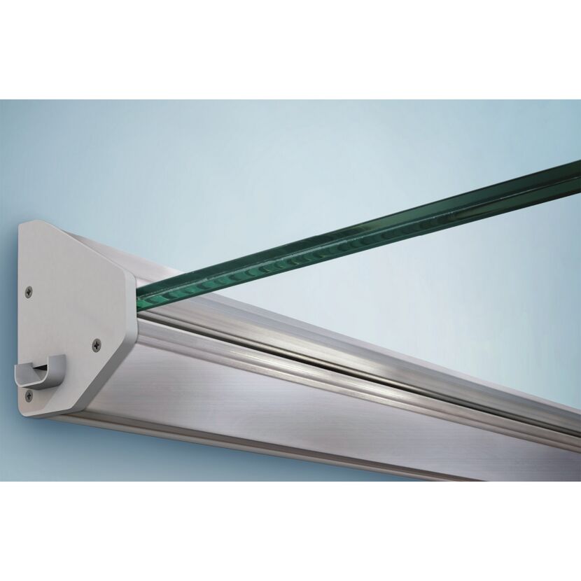 Echtglasvordach 'LED' klar 160 x 93,5 x 13,5 cm