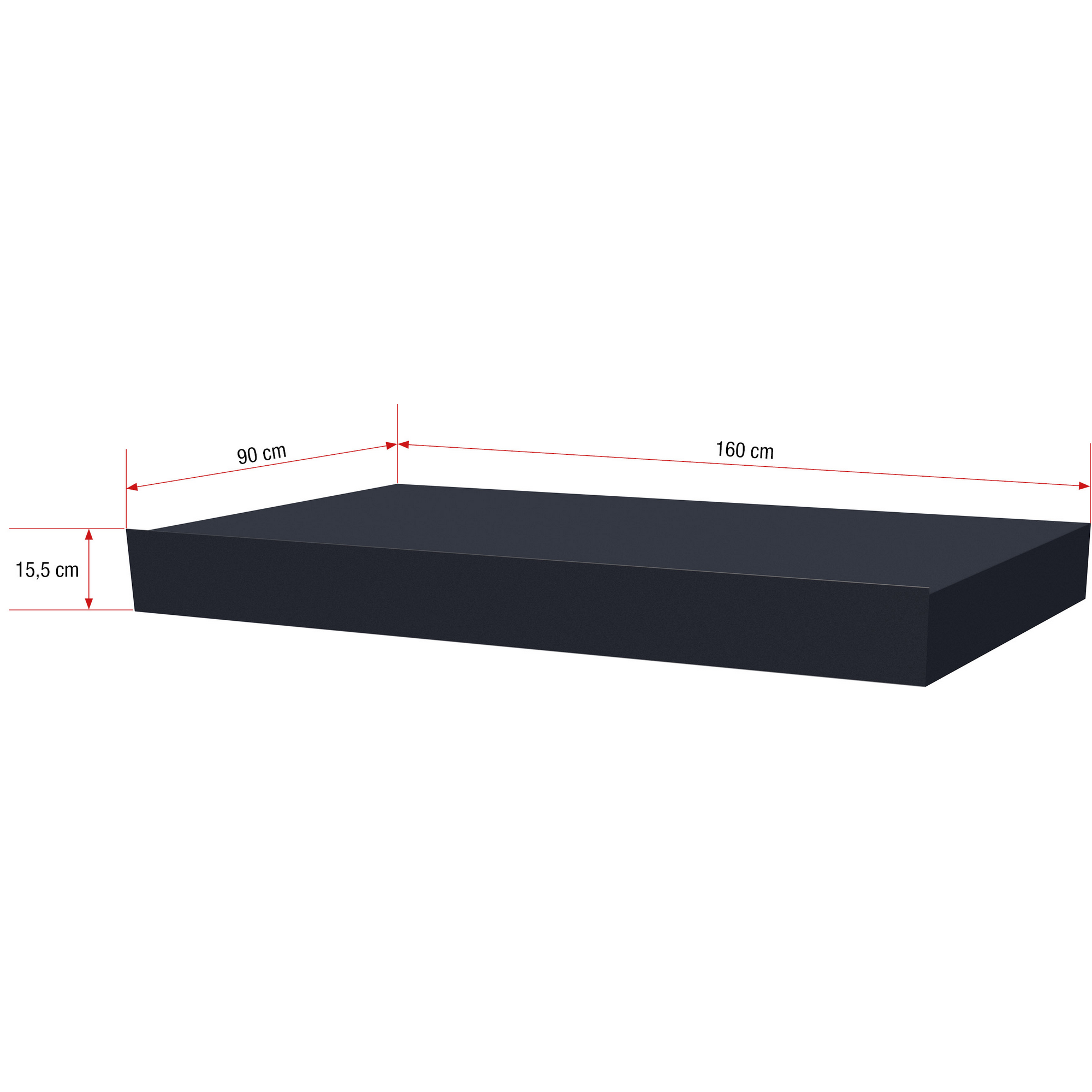 Rechteckvordach 'BS' anthrazit 160 x 90 x 14,5 cm + product picture