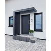 Rechteckvordach 'BS' anthrazit 200 x 90 x 14,5 cm mit Seitenteil