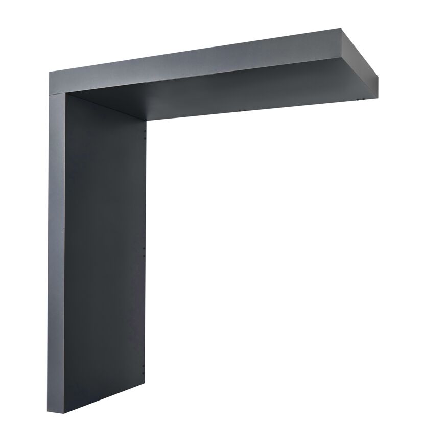 Rechteckvordach 'BS' anthrazit 200 x 90 x 14,5 cm mit Seitenteil