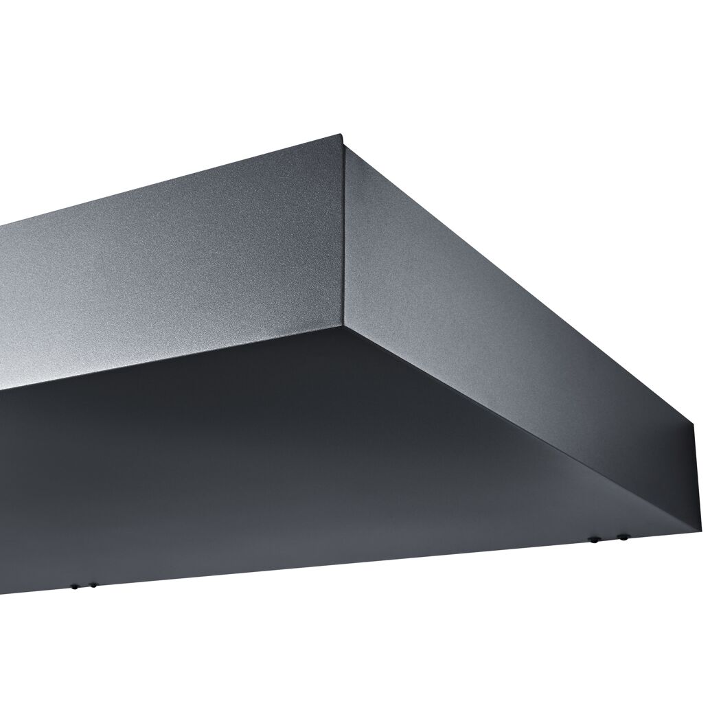 Rechteckvordach 'BS' anthrazit 200 x 90 x 14,5 cm mit Seitenteil