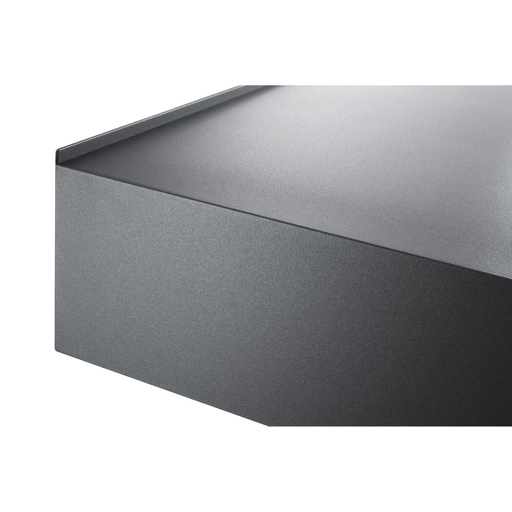 Rechteckvordach 'BS' anthrazit 200 x 90 x 14,5 cm mit Seitenteil