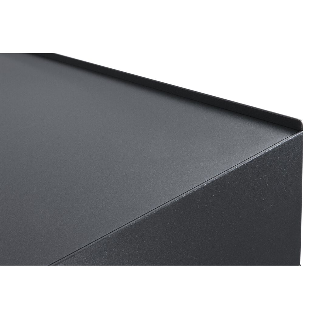 Rechteckvordach 'BS' anthrazit 200 x 90 x 14,5 cm mit Seitenteil