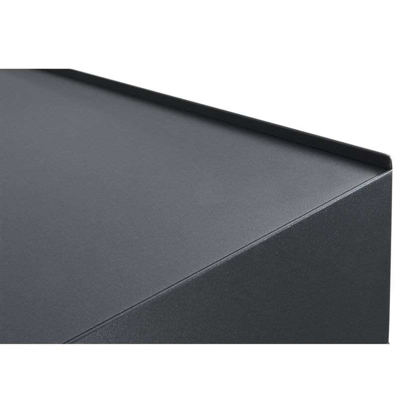 Rechteckvordach 'BS' anthrazit 200 x 90 x 14,5 cm mit Seitenteil