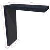 Rechteckvordach 'BS' anthrazit 200 x 90 x 14,5 cm mit Seitenteil