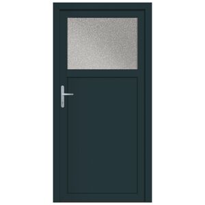 Kunststoff-Nebeneingangstür 'A 606' 98 x 198 cm Anschlag links, anthrazit