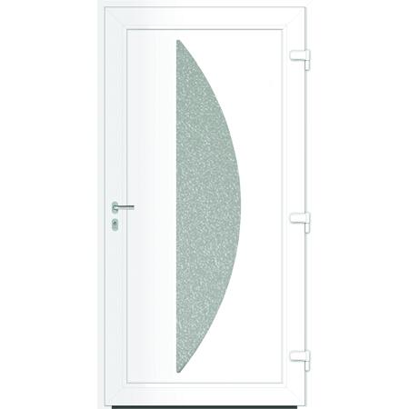 4. Bild von Haustür 'Tampa' rechts 1100 x 2200 mm Sondderdekor weiss/anthrazit