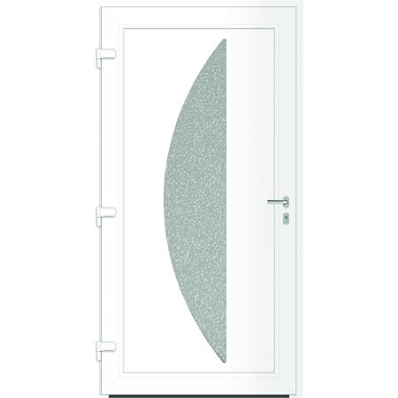 4. Bild von Haustür 'Tampa' links 1100 x 2200 mm Sondderdekor weiss/anthrazit