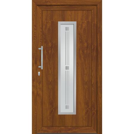 2. Bild von Haustür 'Fresno' links 1100 x 2200 mm Sondderdekor weiss/anthrazit