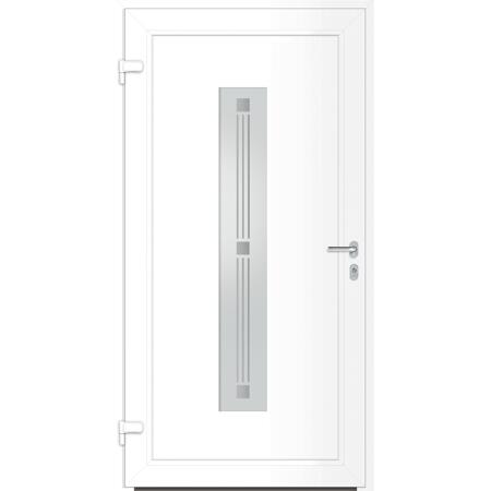 4. Bild von Haustür 'Fresno' links 1100 x 2100 mm weiss/anthrazit