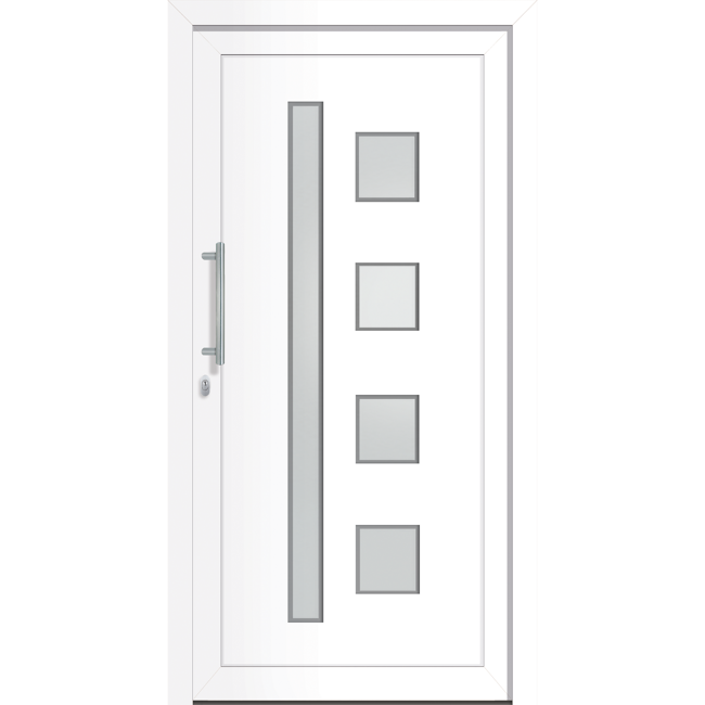 Bild von Haustür 'Tulsa' links weiß 1100 x 2100 mm