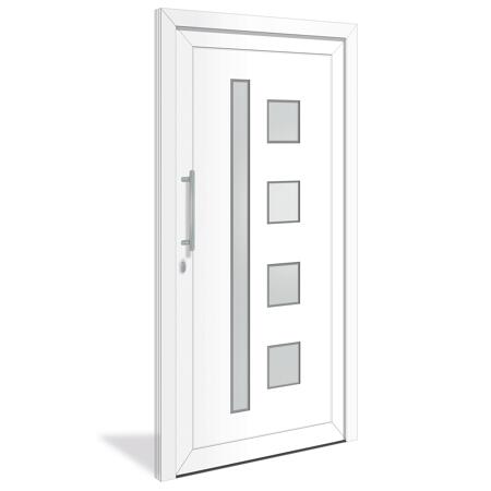 3. Bild von Haustür 'Tulsa' links weiß 1100 x 2100 mm